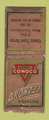 Matchbook Cover - Conoco oil gas Bronzzz BOBTAIL