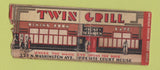 Matchbook Cover - Twin Grill Scranton PA WORN deco BOBTAIL