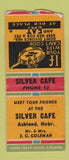 Matchbook Cover - Silver Cafe Ashland NE BOBTAIL
