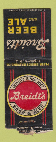 Matchbook Cover - Breidt's Beer Ale Elizabeth NJ WEAR BOBTAIL