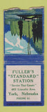 Matchbook Cover - Fuller's Standard oil gas York NE WEAR BOBTAIL