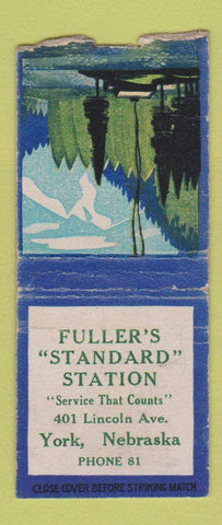Matchbook Cover - Fuller's Standard oil gas York NE WEAR BOBTAIL