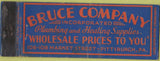Matchbook Cover - Bruce Co Inc Heating Plumbing Supply Pittsburgh PA