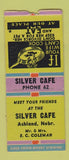 Matchbook Cover - Silver Cafe Ashland NE BOBTAIL