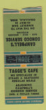 Matchbook Cover - Tagge's Cafe Ogallala NE BOBTAIL