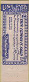Matchbook Cover - The Continental Chicago IL Clothing CREASES POOR