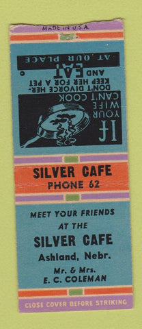 Matchbook Cover - Silver Cafe Ashland NE BOBTAIL