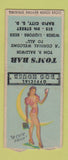 Matchbook Cover - Tom's Bar Rapid Cidy SD pinup BOBTAIL