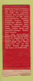 Matchbook Cover - Hote lEl Tejon Bakersfield CA WEAR BOBTAIL