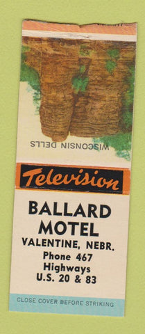 Matchbook Cover - Ballard Motel Valentine NE BOBTAIL