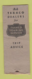 Matchbook Cover - Texaco oil gas Baldwin KS WORN BOBTAIL