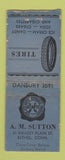 Matchbook Cover - AM Sutton Atlantic oil gas Bethel CT WEAR BOBTAIL