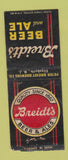 Matchbook Cover - Breidt's Beer Ale Elizabeth NJ BOBTAIL