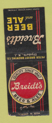 Matchbook Cover - Breidt's Beer Ale Elizabeth NJ BOBTAIL