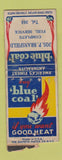 Matchbook Cover - Blue Coal Jos Bransfield  WEAR BOBTAIL