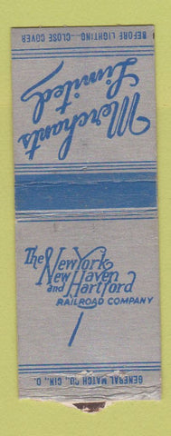 Matchbook Cover - New York New Haven Hartford Railroad BOBTAIL