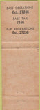 Matchbook Cover - Norton Airforce Base San Bernardino CA