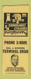 Matchbook Cover - Terminal Drug Lincoln NE BOBTAIL