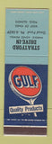 Matchbook Cover - Gulf oil gas Polo IL Stratford