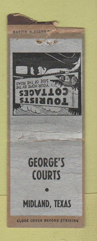 Matchbook Cover - George's Courts Midland TX WEAR BOBTAIL