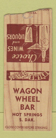 Matchbook Cover - Wagon Wheel Bar Hot Springs SD BOBTAIL