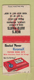 Matchbook Cover - Kromex Piston Rings Ben's Auto Parts Lincoln NE BOBTAIL