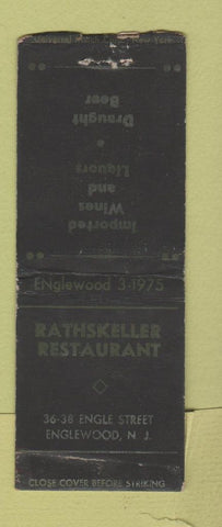 Matchbook Cover - Rathskeller Restaurant Englewood NJ BOBTAIL