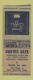 Matchbook Cover - Custer Cafe Custer SD BOBTAIL