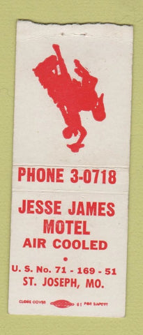 Matchbook Cover - Jesse James Motel St Joseph MO  BOBTAIL