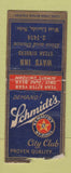 Matchbook Cover - Schmidt's City Club Beer West Lincoln NE WORN BOBTAIL