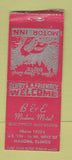 Matchbook Cover - B&B Bar Lounge Spearfish SD BOBTAIL