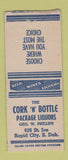 Matchbook Cover - Cork n Bottle Rapid City SD BOBTAIL