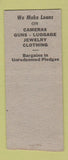 Matchbook Cover - H&B Loan Portland OR Colt Guns WEAR BOBTAIL
