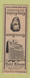 Matchbook Cover - Gray Gordon Hotel Edison New York City BOBTAIL