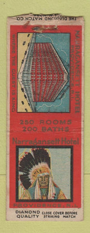 Matchbook Cover - Narragansett Hotel Providence RI DQ BOBTAIL