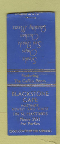 Matchbook Cover - Blackstone Cafe  BOBTAIL