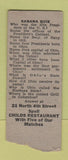 Matchbook Cover - Cabana Bar Columbus OH BOBTAIL