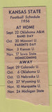 Matchbook Cover - The Warren Cafe Manhattan KS schedule 1956 BOBTAIL