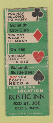 Matchbook Cover - Rustic Inn BOBTAIL