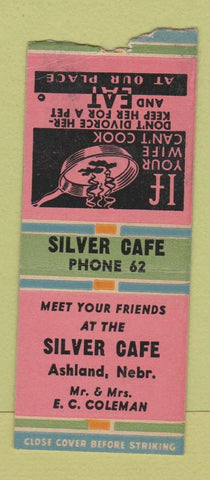 Matchbook Cover - Silver Cafe Ashland NE BOBTAIL