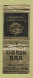 Matchbook Cover - Oasis Bar Columbus NE WEAR BOBTAIL