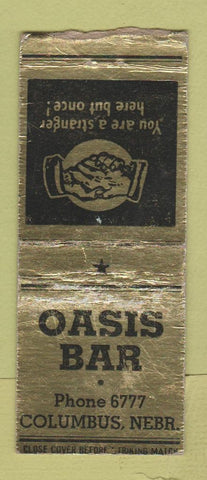 Matchbook Cover - Oasis Bar Columbus NE WEAR BOBTAIL