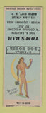 Matchbook Cover - Tom's Bar Rapid Cidy SD pinup BOBTAIL