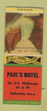 Matchbook Cover - Paul's Motel Indianola IA BOBTAIL