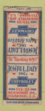 Matchbook Cover - Joseph Daly Chevrolet Flushing LI NY WEAR BOBTAIL
