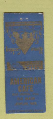 Matchbook Cover - American Cafe Joplin MO BOBTAIL