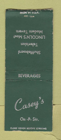 Matchbook Cover - Casey's Bar Lincoln NE WEAR BOBTAIL