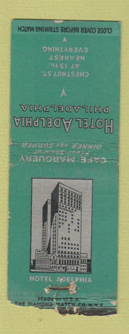 Matchbook Cover - Hotel Adelphia Philadelphia PA BOBTAIL
