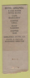 Matchbook Cover - Hotel Adelphia Philadelphia PA BOBTAIL
