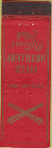 Matchbook Cover - First Artillery Officers' Club 1st Division WEAR Federal